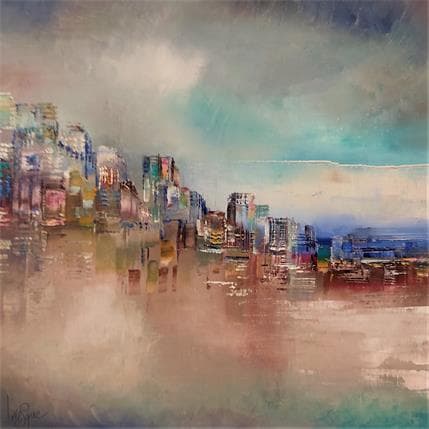 Painting Les éclats du ciel by Levesque Emmanuelle | Painting Abstract Oil Landscapes, Urban