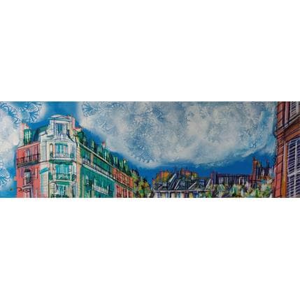 Painting Présage dans le ciel by Anicet Olivier | Painting Figurative Mixed Urban