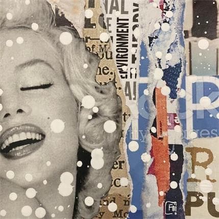 Painting Miss Monroe  by Lamboley Franck | Painting Pop art Mixed Pop icons