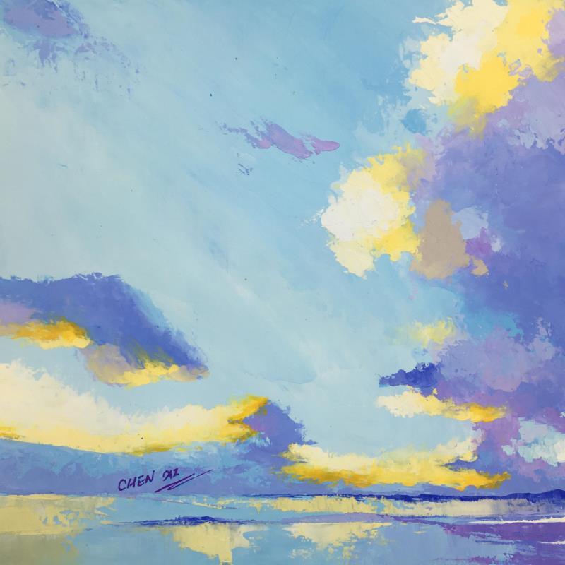 Painting Cloudscape n° 28 by Chen Xi | Painting Figurative Landscapes Oil