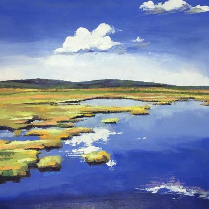 Gemälde Distant mountains and near water von Chen Xi | Gemälde Figurativ Öl Landschaften