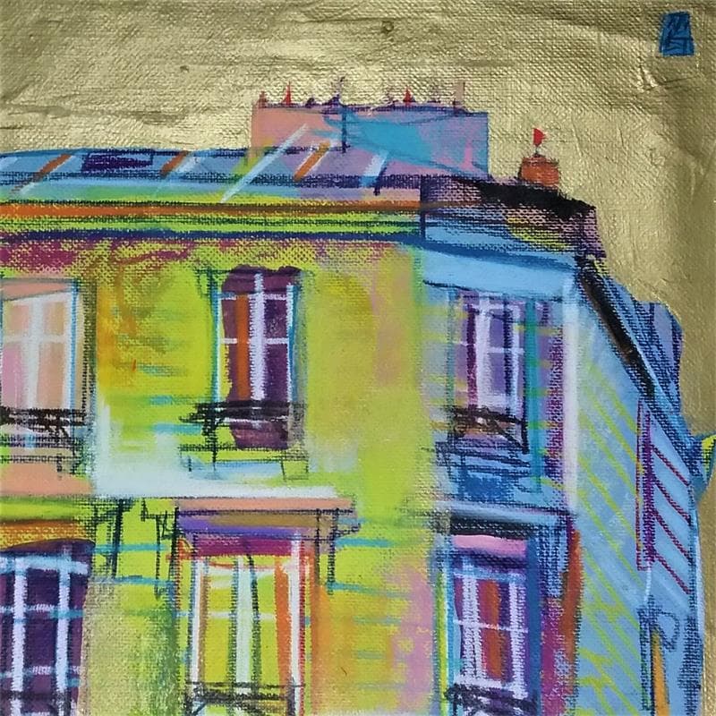 Painting La petite intimitée by Anicet Olivier | Painting Figurative Mixed Urban