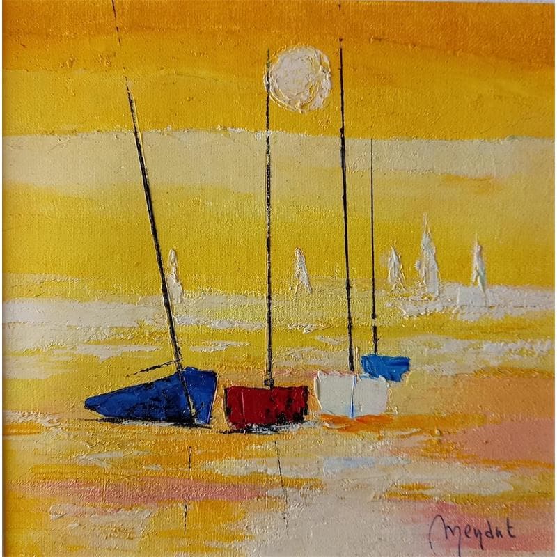 Painting Sur le sable by Menant Alain | Painting Figurative Acrylic, Oil Marine