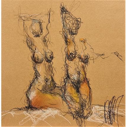 Painting Roxane by Sahuc François | Painting Figurative Acrylic Nude