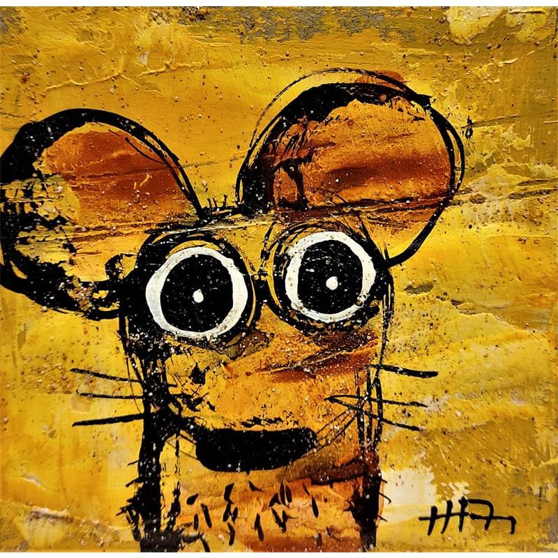 Painting Souris by Maury Hervé | Painting Illustrative Mixed Animals