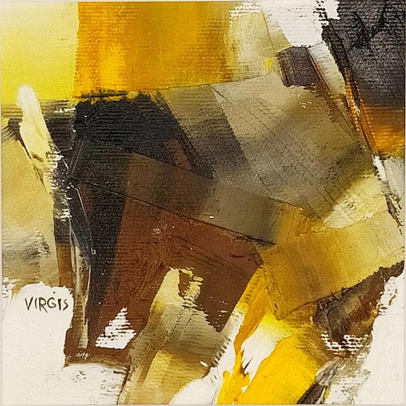 Peinture Around the light par Virgis | Tableau Abstrait Minimaliste Huile