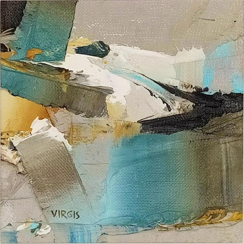 Painting Through the fog by Virgis | Painting Abstract Oil Minimalist