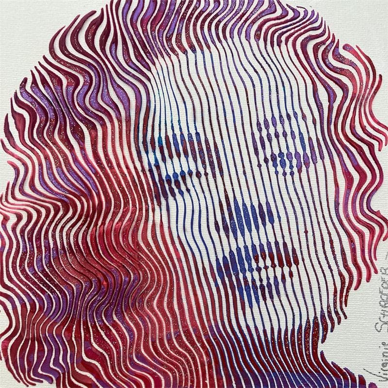 Painting Marylin love pink forever by Schroeder Virginie | Painting Pop-art Pop icons Acrylic