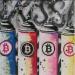 Painting Bitcoins Spray by Cornée Patrick | Painting Pop art Pop icons Mixed