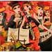 Painting Champagne en musique by Fauve | Painting Figurative Portrait Acrylic