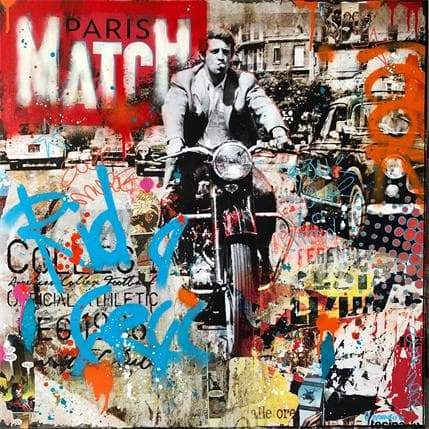 Painting Paris Match by Novarino Fabien | Painting Pop art Mixed Pop icons