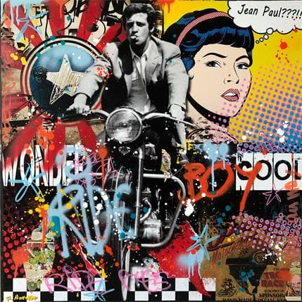 Peinture Cool Jean Paul par Novarino Fabien | Tableau Pop Art Mixte icones Pop