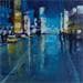 Painting Un soir a New-York by  | Painting Figurative Oil Urban
