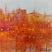 Peinture La ville haute par Fièvre Véronique | Tableau Abstrait Urbain Acrylique