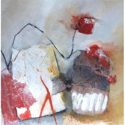 Painting Eloquence de saison 1 by Han | Painting Abstract Mixed Minimalist, still-life