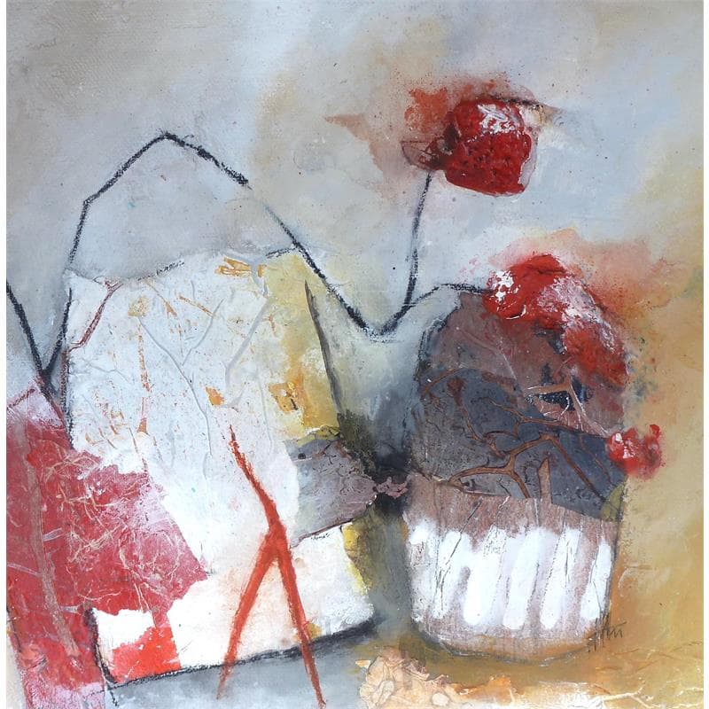 Painting Eloquence de saison 1 by Han | Painting Abstract Mixed still-life Minimalist