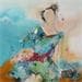 Painting Melisse by Han | Painting Figurative Mixed Portrait Minimalist