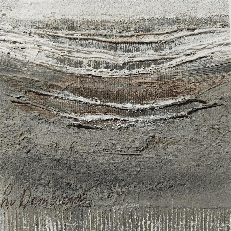Gemälde Earth tones A8 von Van Domburgh Lydia | Gemälde Materialismus Acryl, Collage, Öl