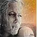 Peinture Angelina par S4m | Tableau Street Art Mixte Portraits