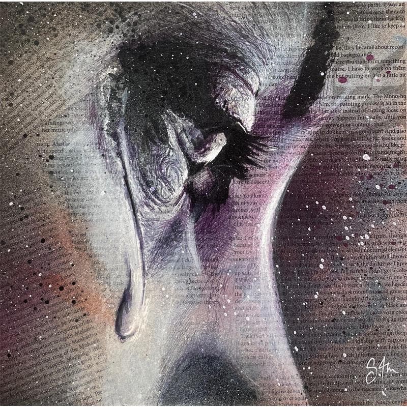 Painting Tear Drop by S4m | Painting Street art Mixed Portrait