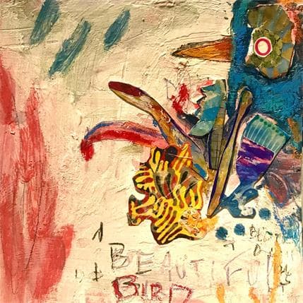 Peinture L'oiseau bleu par De Sousa Miguel | Tableau Art Singulier Animaux