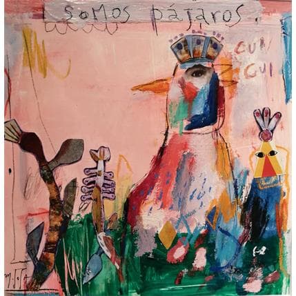 Peinture Somos pajaros par De Sousa Miguel | Tableau Art Singulier Animaux