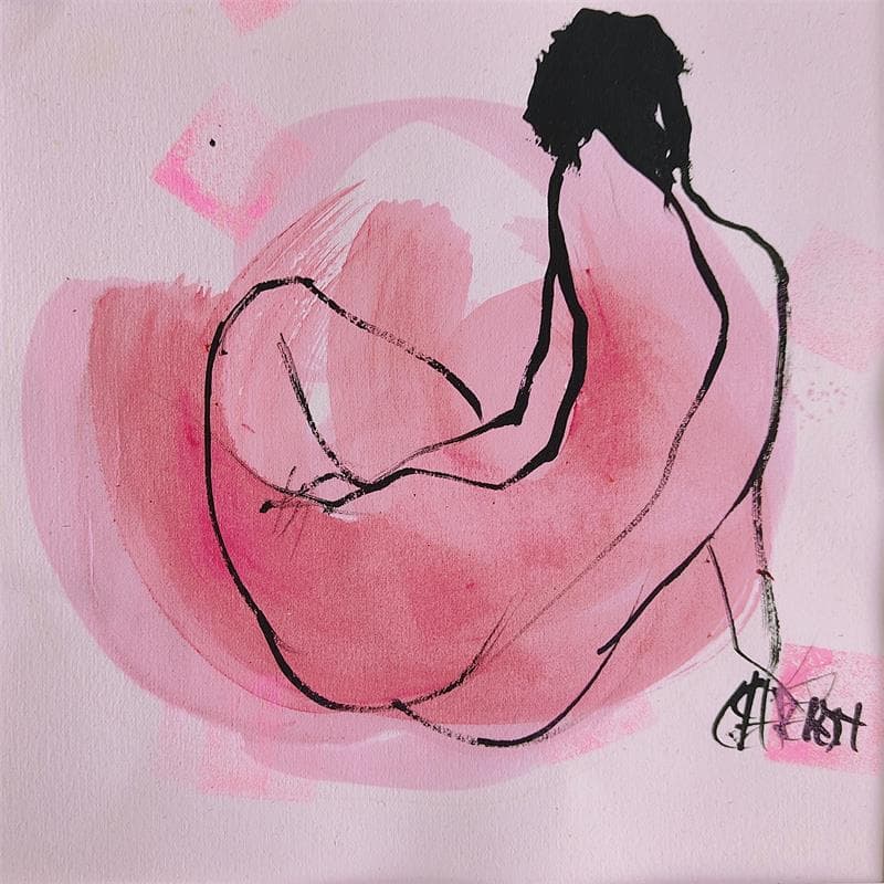 Painting Emotions sur buvard 1 by Chaperon Martine | Painting Figurative Mixed Nude