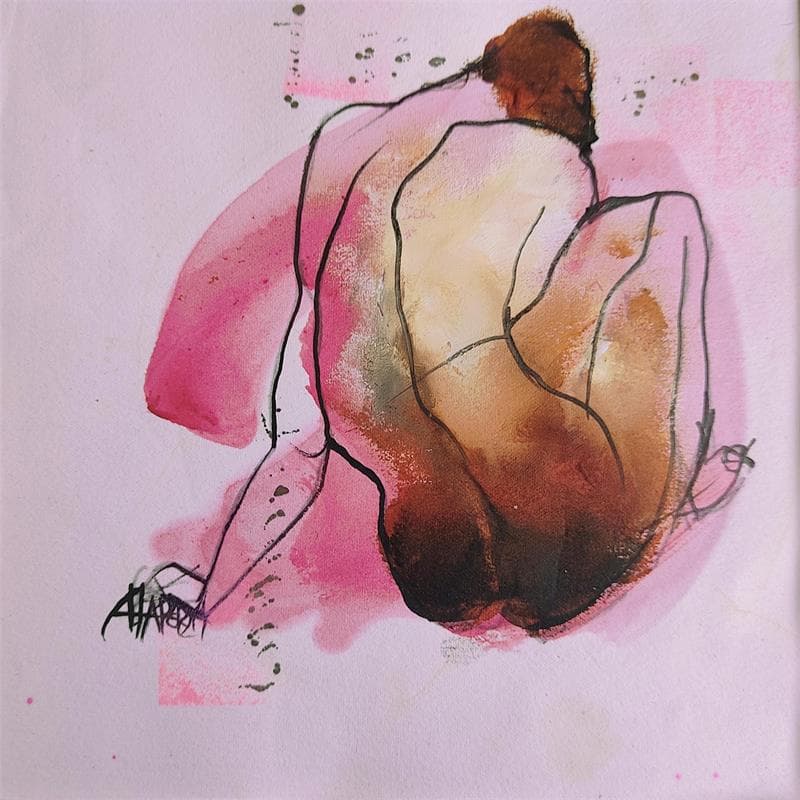 Painting Emotions sur buvard 5 by Chaperon Martine | Painting Figurative Mixed Nude