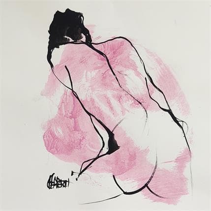 Painting Beauté sans fard 4 by Chaperon Martine | Painting Figurative Acrylic Nude