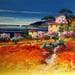 Peinture La côte d'azur par Corbière Liisa | Tableau Figuratif Paysages Huile