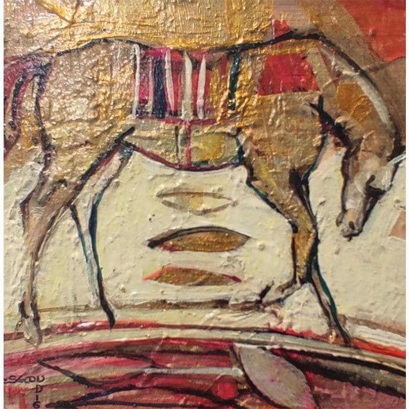 Painting Mon by Machi | Painting Figurative Animals Mixed