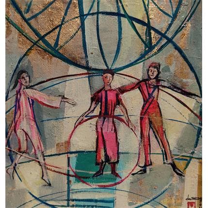 Peinture Le cirque Baubeau par Machi | Tableau Figuratif Acrylique, Huile Scènes de vie