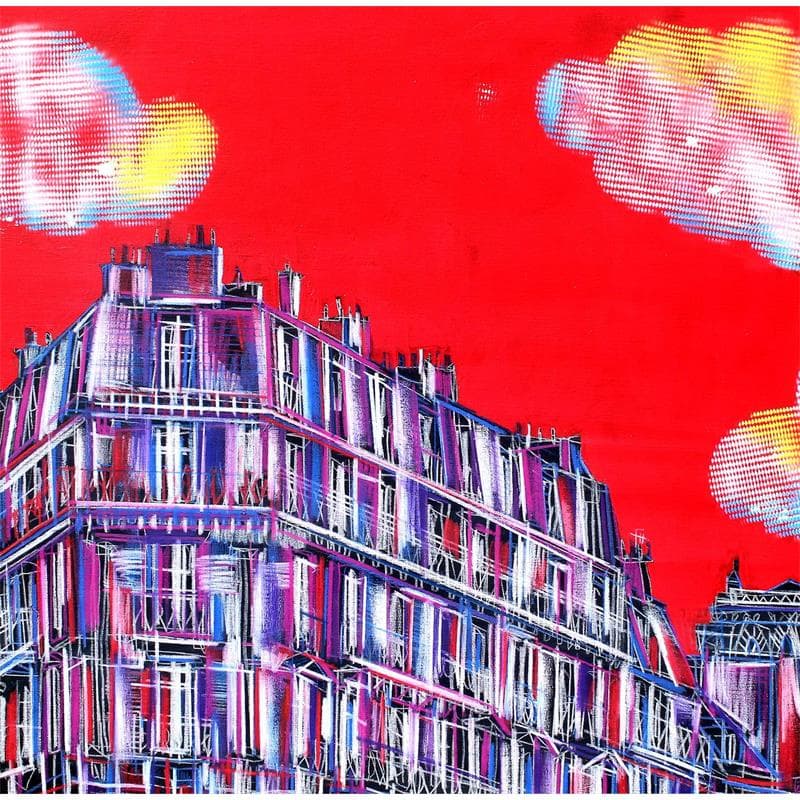 Painting Du côté de Notre-Dame by Anicet Olivier | Painting Figurative Acrylic Urban