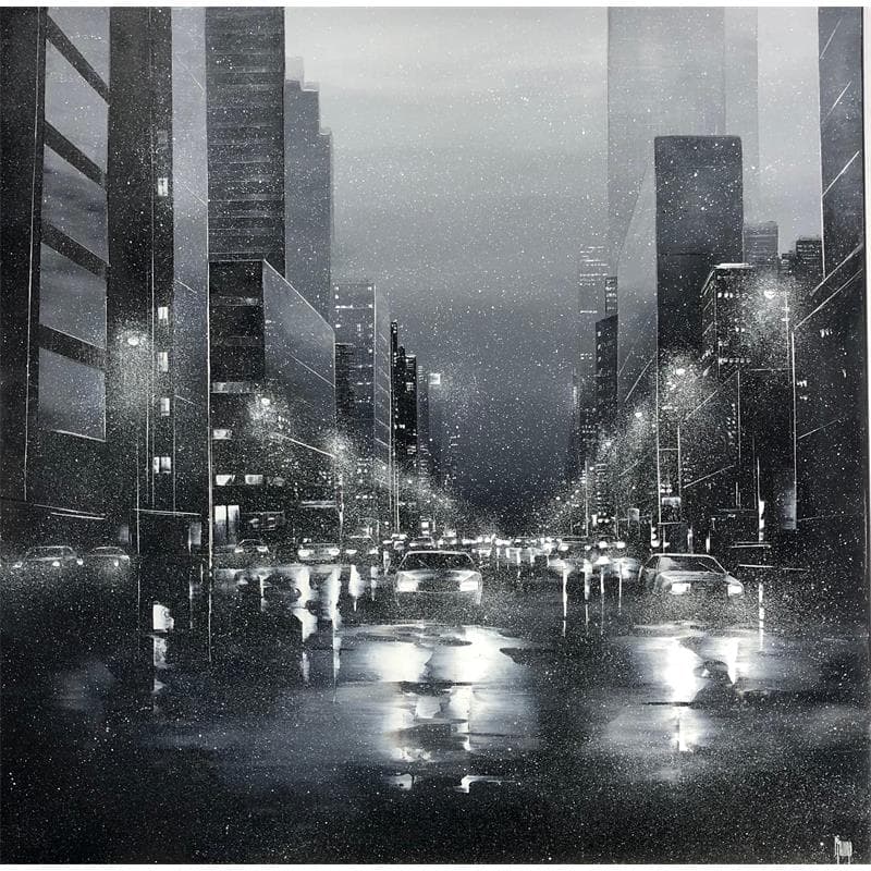 Painting Neige urbaine by Galloro Maurizio | Painting  Oil