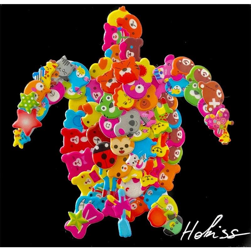 Painting Turtle by Hokiss | Painting Pop art Mixed Animals