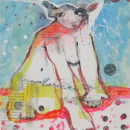 Peinture Bambi par Boix Bernardini Empar | Tableau Art Singulier Mixte scènes de vie