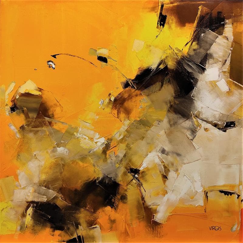 Painting The other side of silence by Virgis | Painting Abstract Oil Minimalist