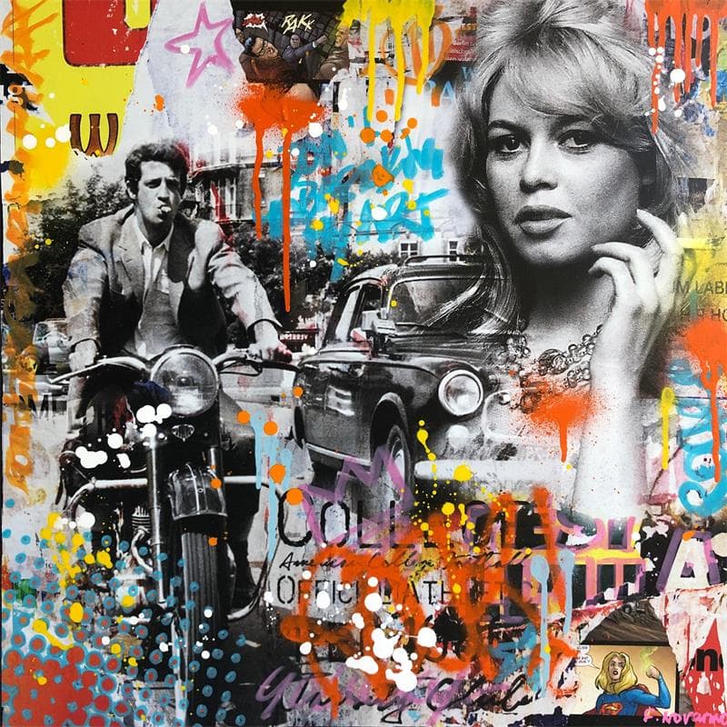 Painting Rocky Jean-Paul by Novarino Fabien | Painting Pop art Mixed Pop icons