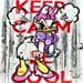 Peinture Daisy Duck, Keep calm and be cool par Cornée Patrick | Tableau Pop Art Mixte icones Pop