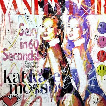 Peinture Double Kate Moss, Vanity Fair par Cornée Patrick | Tableau Pop Art Mixte icones Pop