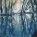 Peinture Neige miroir par Abbatucci Violaine | Tableau Figuratif Paysages Aquarelle