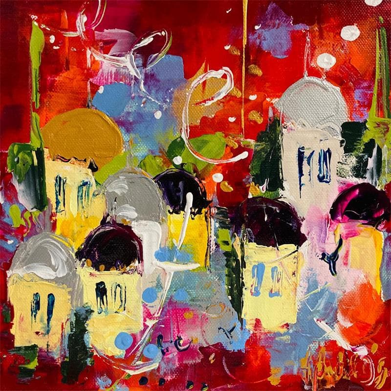 Peinture Orient toujours par Bastide d´Izard Armelle | Tableau Abstrait Paysages Huile