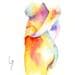 Painting NF116 by Loussouarn Michèle | Painting Figurative Nude Watercolor
