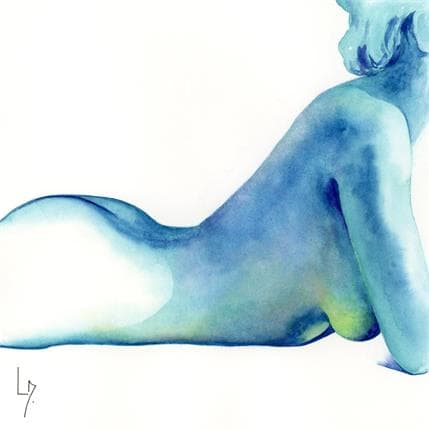Painting NF118 by Loussouarn Michèle | Painting Figurative Watercolor Nude, Pop icons
