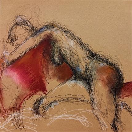 Painting Lola by Sahuc François | Painting Figurative Mixed Nude