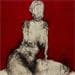 Painting Pascale by Sahuc François | Painting Figurative Nude Acrylic