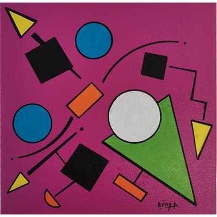 Painting Kimy by Demestre Rémy | Painting Abstract Acrylic Minimalist, Pop icons