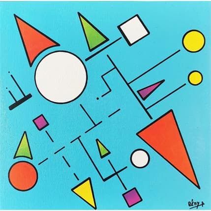 Painting Baxi by Demestre Rémy | Painting Abstract Acrylic Minimalist, Pop icons