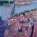 Painting Par dessus la Garonne by Abbatucci Violaine | Painting Figurative Urban Watercolor