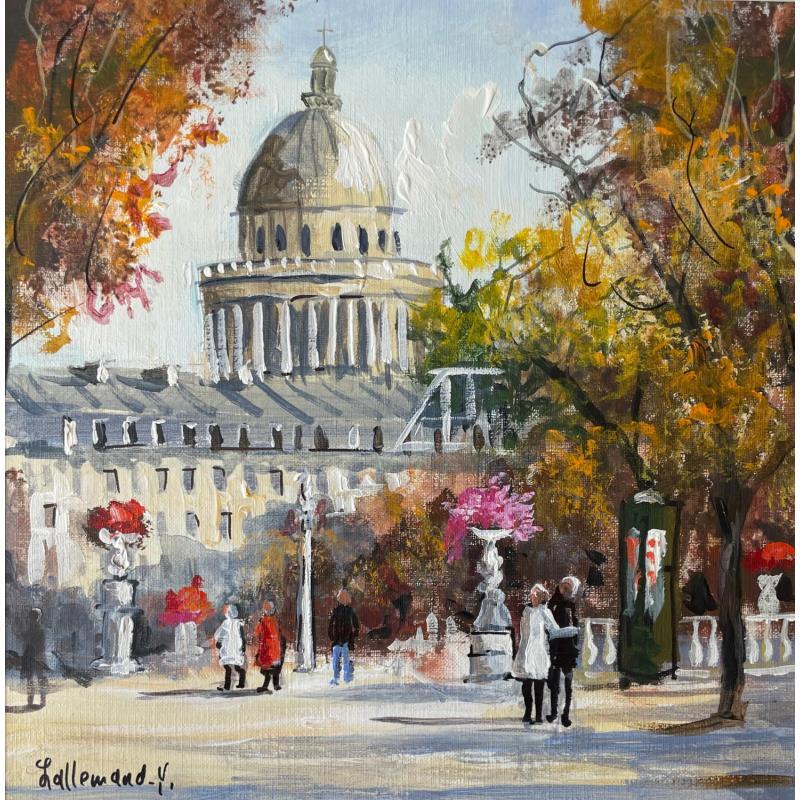Painting Jardin du Luxembourg by Lallemand Yves | Painting Figurative Acrylic Urban